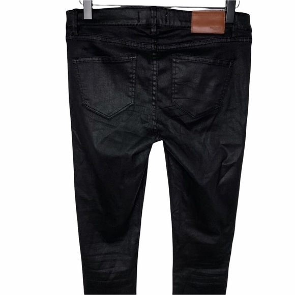 Madewell Coated Skinny Jeans Size 26 Black Style 03740 - Picture 4 of 8